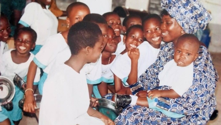 The CEO, Elyzabeth K. Fanlome enjoyed being with the orphans, during the one celebration.